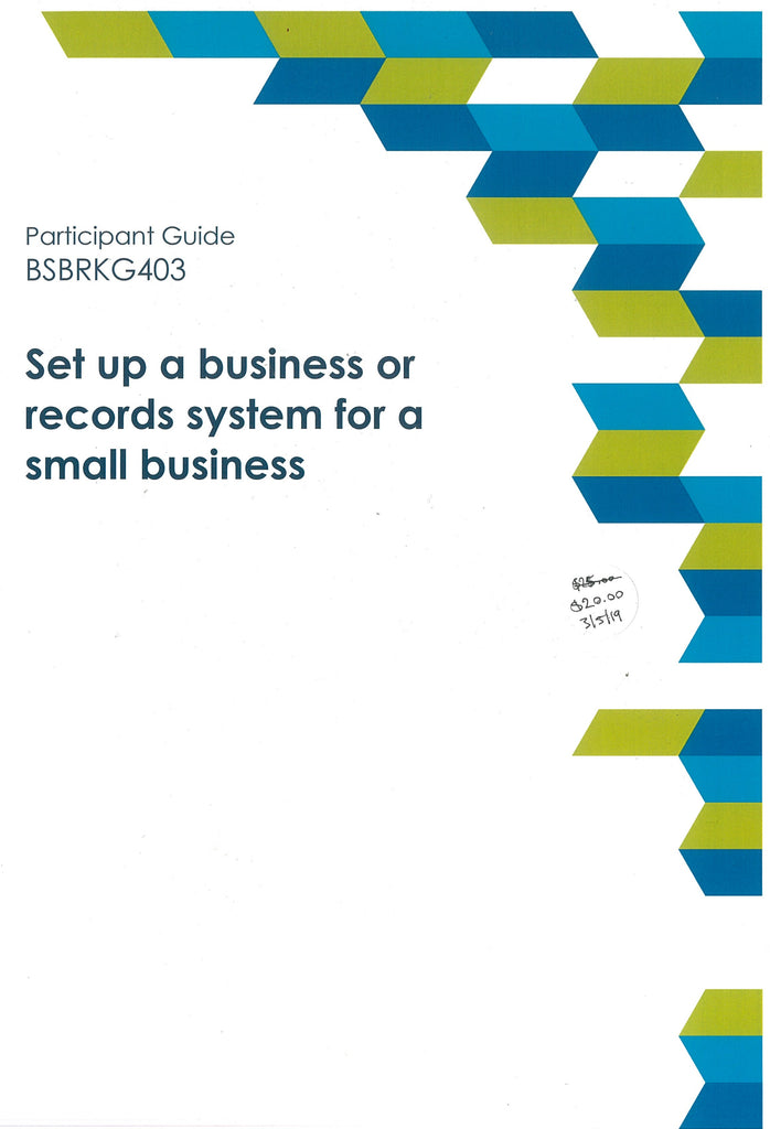 Set up a business or records system for a small business