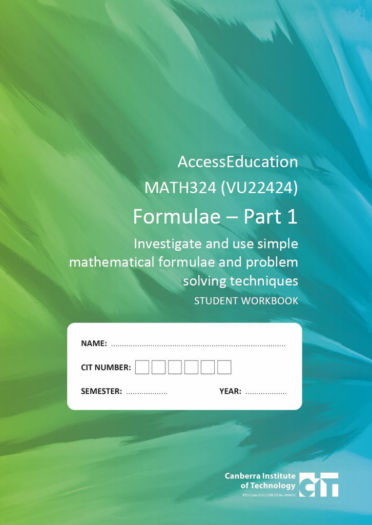 General  Education Math 324 Formulae Part 1