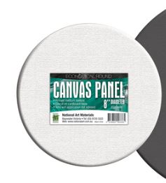 Round Canvas Panel 8" White