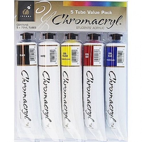 Paint Chromacryl 5 tube set Cool Colours